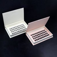 Cils autocollants de luxe en gros, bande transparente invisible, faits à la main, en matériau PBT, sans cruauté animale, effet 3D, logo personnalisé