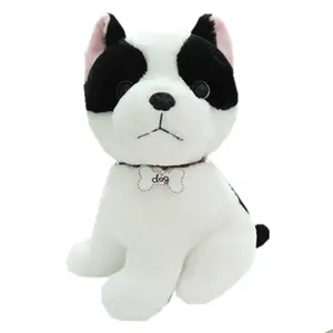 2023 Custom Kids Toy Brinquedos Animados Custom Puppies Almofadas Almofadas Brindes Promocionais Bulldog Stuffed Animal para venda Cachorro de pelúcia