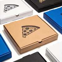 Boîte à pizza personnalisée à 3 compartiments, impression personnalisée, emballage en carton, boîtes en papier pour livraison de nourriture avec logo pour 3 mini pizzas