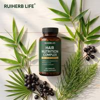 Capsules de nutriments à base de plantes OEM pour usage quotidien adulte, renforcent les follicules pileux, soulagent les problèmes de chute de cheveux, capsules de complexe nutritif capillaire