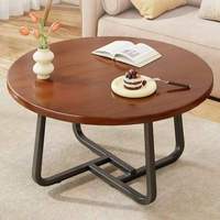 Table basse nordique simple, table basse ronde moderne pour le salon