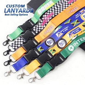 Promotional Custom Sublimation Printing <b>Polyester</b> <b>Lanyard</b> Cute Anime Logo on Plain Nylon Satin Woven Neck Strap Pink Blank Cute - Product Image 2