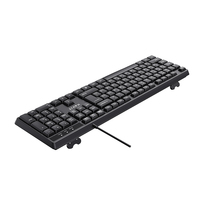 Clavier filaire USB noir Havit KB253 en gros, clavier de bureau pour ordinateur portable, bureau, 104 touches, clavier pleine taille