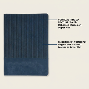 Libreta de Cuero PU A5, Regalos y Uso de Oficina, Libreta de Negocios con Rayas Verticales en Relieve - Product Image 2