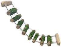 Pont suspendu en bois massif fait main pour reptiles, avec cordes et mousse, accessoire de grimpette pour petits reptiles, 20 cm, marque JY