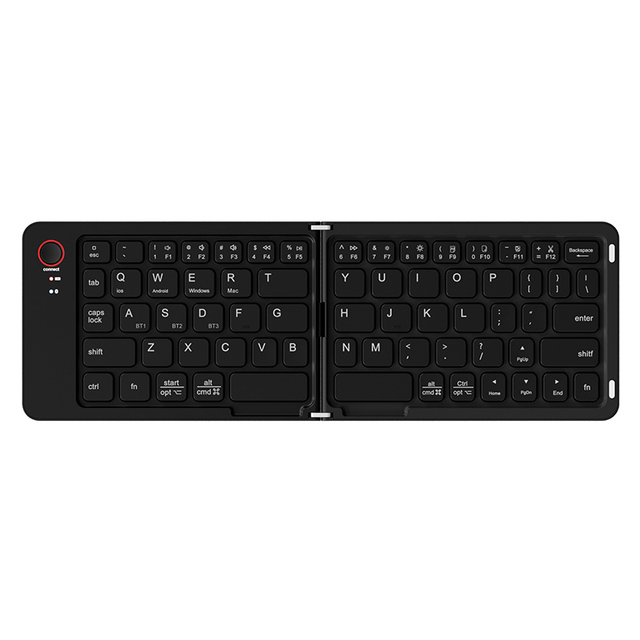 B023 Wireless Folding BT Keyboard Mini Portable Keyboard for Laptops Mobile Phones Outdoor Offices