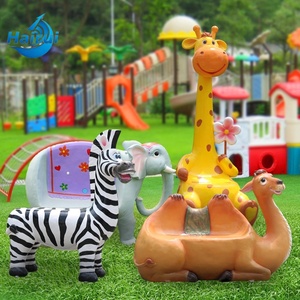 Chaises en fibre de verre ou en résine en forme d'animaux de dessin animé grandeur nature personnalisées / Statues d'animaux girafe, éléphant, chameau pour enfants - Product Image 5