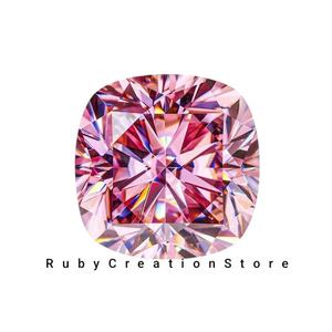 High Quality Pink Cushion Cut <b>Moissanite</b> <b>Loose</b> Stone VVS1 Clarity Gemstone Excellent Cut for Jewelry Making All Sizes - Product Image 5