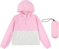 Jaket Anak Anti Air Ringan Berkerudung Tahan Angin untuk Memancing dan Mendaki, Bernapas