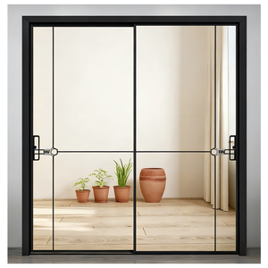Portes coulissantes modernes en aluminium à double vitrage, à rupture de pont thermique, insonorisées, ignifuges, écoénergétiques, pour intérieur, chambre et extérieur - Product Image 2