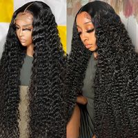 Perruques en cheveux humains de grade 7A, perruques en cheveux indiens bruts, perruque Lace Front Water Wave en cheveux humains