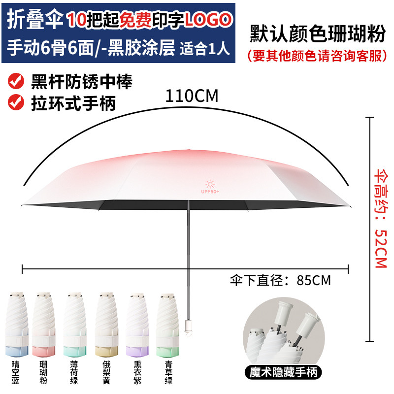 50 dégradés noir magique parapluie - poudre de corail