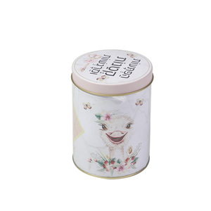 In Offerta: Scatola di Latta Rotonda in Due Pezzi per <span class=keywords><strong>Biscotti</strong></span>, Contenitore Bianco e <span class=keywords><strong>Oro</strong></span> per Cookie - Product Image 4