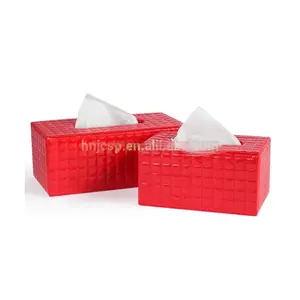 Đầy Màu Sắc Faux Leather Box Facial Tissue, Mini Tissue Box, Thiết Kế Hộp Giấy Tissue
