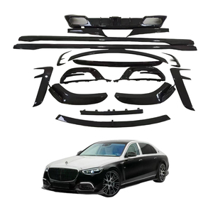 Kit de Carrocería de Fibra de Carbono para Mercedes Benz Clase S W223 <span class=keywords><strong>Maybach</strong></span> S480 580 <span class=keywords><strong>680</strong></span>, Estilo MSY, Alerón Delantero, Faldones Laterales - Product Image 1