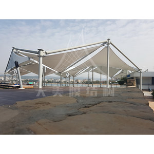 Lujo nuevo diseño PVDF PTFE ETFE Membrana de tensión estructura cubierta de <span class=keywords><strong>techo</strong></span> al aire libre impermeable paisaje Plaza sombreado tienda - Product Image 1