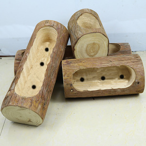 Arbre Racine <span class=keywords><strong>Mini</strong></span> Pastorale Bois <span class=keywords><strong>Pot</strong></span> De Fleurs Succulentes Bassin Stub Réutilisable Plante Fleur Herbe souche <span class=keywords><strong>pot</strong></span> - Product Image 4