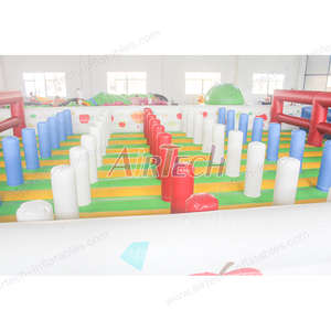 Coloré <span class=keywords><strong>Ninja</strong></span> Obstacle Course Géant Bonjour Chat Gonflable pour Enfants et Adultes Directement De L'usine De Chine - Product Image 4