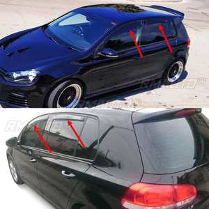 4PCS Front Car Window Wind Sun <b>Rain</b> Visor <b>Deflectors</b> Tinted Windows Shield for VW Golf 6th Gen MK6 2009 2010 20112012 2013 - Product Image 2