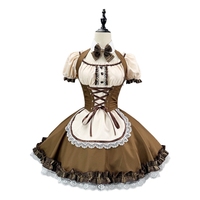Costume de cosplay de demoiselle d'honneur japonaise Shiba Inu, ensemble robe Lolita à manches bouffantes et gilet cintré mignon