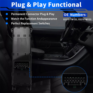 Cao lương 93570-1w155 trình điều khiển bên trái xe chủ điện cửa sổ Thiết bị chuyển mạch cho KIA RIO 4 cửa 2012-2015 - Product Image 2