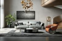 Fauteuil d'appoint incurvé moderne de luxe, fauteuil d'appoint en cuir moderne pour salon, hall d'hôtel, club, villa, ensemble de 2 fauteuils de salon