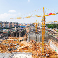 TC7035 Grue à tour Hammerhead 10 tonnes avec roulement de boîte de vitesses moteur haute efficacité pour la construction de bâtiments en Arabie Saoudite