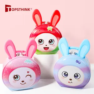 TOPSTHINK Cartoon metal piggy bank rabbit cartoon girl children's gift cute money box