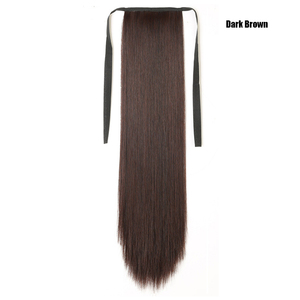 FX-HA04 vente en gros mode perruque lisse avec des ongles <span class=keywords><strong>de</strong></span> <span class=keywords><strong>cheveux</strong></span> longs et raides mats réalistes <span class=keywords><strong>queue</strong></span> <span class=keywords><strong>de</strong></span> <span class=keywords><strong>cheval</strong></span> pré-collée enroulée autour des queues <span class=keywords><strong>de</strong></span> <span class=keywords><strong>cheval</strong></span> - Product Image 4