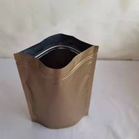 Bolsa de Embalaje Personalizable con Cierre de Cremallera, Laminada, Flexible, Resistente a la Humedad, Estructura PET/AL, Grado Alimenticio, Acabado Dorado Mate