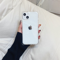 Étui rigide pour iPhone 17 16 15 14 13 12 11 étui de téléphone à sangle avec quatre trous d'anneau d'angle couverture mobile