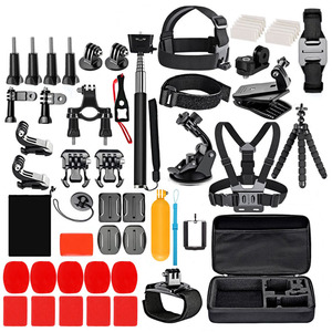 Kit de <span class=keywords><strong>Accesorios</strong></span> para Cámara de Acción 64 en 1, Correa Universal para la Cabeza, Soporte de Pecho, Palo Selfie, Estuche para GoPro, DJI Osmo, <span class=keywords><strong>Insta360</strong></span> - Product Image 1