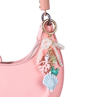 Breloques fantaisie en céramique et émail, motifs coquillages, crabes, petits poissons, coraux, pour sacs à main, thème océan estival, cadeau pour amis