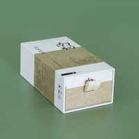 Boîte en carton ondulé rigide en kraft recyclable personnalisée pour l'emballage de bijoux et de savons avec couvercle