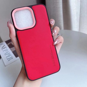 Vente en gros en usine de coques de téléphone portable en cuir pur coloré Accessoires Coque arrière pour iPhone 11 12 16 17 Pro Max - Product Image 4