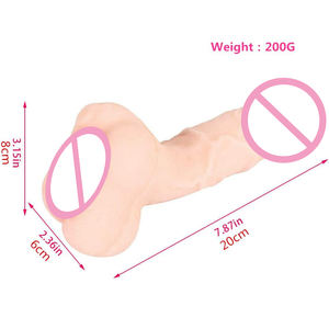 Интимные Игрушки фаллоимитатор 7,8 дюймов реалистичный силиконовый фаллоимитатор, безопасный материал для клитора влагалища и анальной стимуляции для женщин и пар - Product Image 6
