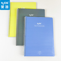 Carnet de composition imprimé avec reliure spirale blanche, couverture en plastique bleu-gris, 80 feuilles, personnalisable, boutique