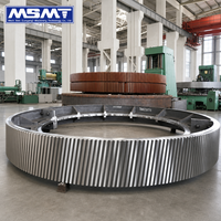 Engrenage annulaire industriel forgé en acier moulé sur mesure pour broyeur à boulets minier, sécheur rotatif, four, grand module de diamètre personnalisé