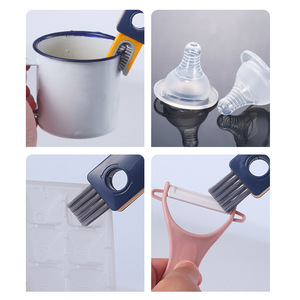 4 In 1 Cup <b>Brush</b> With Telescopic Rod Nylon Bristles <b>For</b> <b>Cleaning</b> Cups Baby Bottles Thermos Lids Crevice <b>Brush</b> - Product Image 1