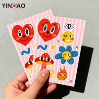 Pegatinas personalizadas troqueladas de dibujos animados, grafiti, vinilo impermeable, impresión de pegatinas decorativas para niños, pegatinas adhesivas personalizadas en hoja yingao