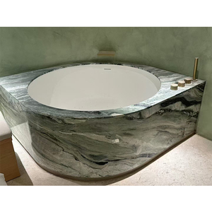 Losas de mármol verde <span class=keywords><strong>Vitoria</strong></span> de China Verde, azulejos de piedra Natural, corte personalizado para pisos, revestimiento de paredes, mesas y bañera de baño - Product Image 1