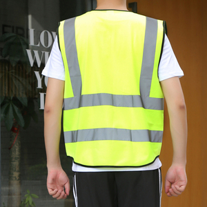 עבודת רפלקטיבי בטיחות תנועה, בניית אופנוע אבטחה תעשייתי רכיבה על אופניים היי מול אפוד עם כיס רב - Product Image 6