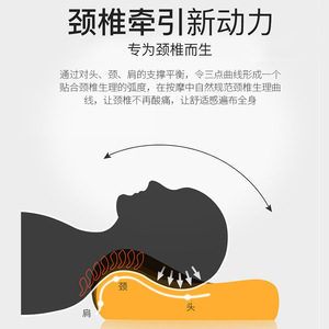 Electric Neck Massage Pillow With Heat And Kneading For Neck Back Waist Legs Relief Battery Powered Lithium - Product Image 4