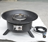 Foyer à gaz de camping extérieur noir Portable et pliable