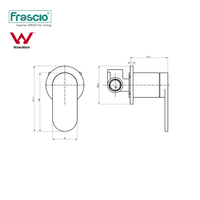 Mitigeur de douche à niveau unique Frascio en laiton robinet de douche contrôle à fonction unique mitigeur de robinet de douche filigrane dissimulé