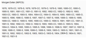 Đồng tiền kỷ niệm mạ bạc Morgan Dollar nguyên bản bán buôn (1878-1921) S - Product Image 6