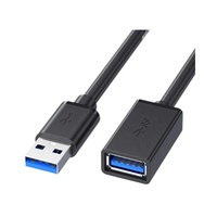 Cable de Extensión USB 3.0 Macho a Hembra, Cables de Datos USB 3.0 Totalmente Recubiertos para Computadoras, Unidades Flash USB, Teclados