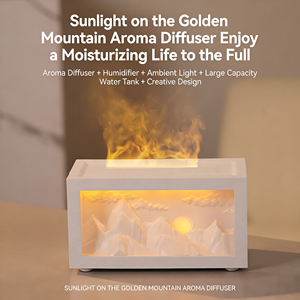 Diffuseur d'arôme flamme de cheminée commercial pour la maison, l'hôtel et le bureau – Humidificateur d'ambiance à effet flamme - Product Image 2