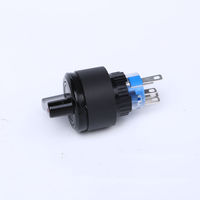 ELEWIND Interrupteur sélecteur rond de 22 mm à 3 positions éclairé (PB223PY-22XB/31) Structure électronique en plastique 250 V max. Tension