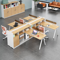 XTBGZ-071 Ensemble bureau et chaise en bois en forme de L, mobilier commercial moderne avec processus de scellement des bords complet, extensible
